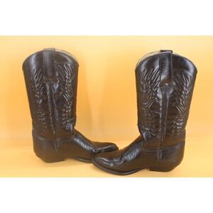 Cactus Made In Italy Size 36/5 Black Womens Cowboy Boots